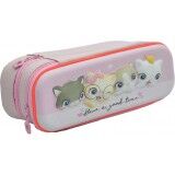 Taros Unick Color Kedi Kabartmalı 2 Gözlü Kalemkutu