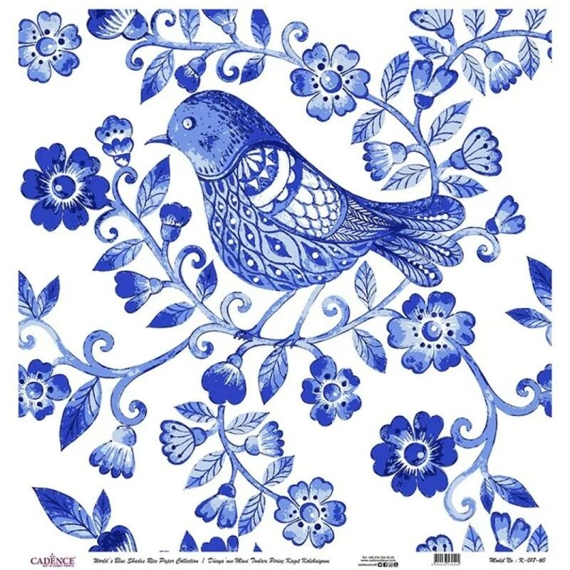 Cadence Dünyanın Mavi Tonları Pirinç Koleksiyon Beyaz Zemin K-017 30x30