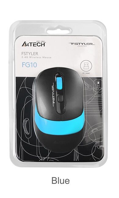 A4 Tech Fg10 Mavi Nano Kablosuz Optik 2000 Dpı