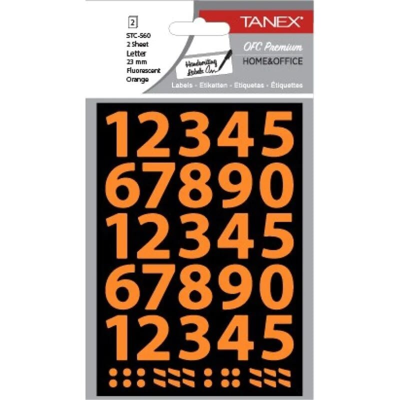 Tanex Stc-560 23Mm Flo Turuncu Rakam Etiket
