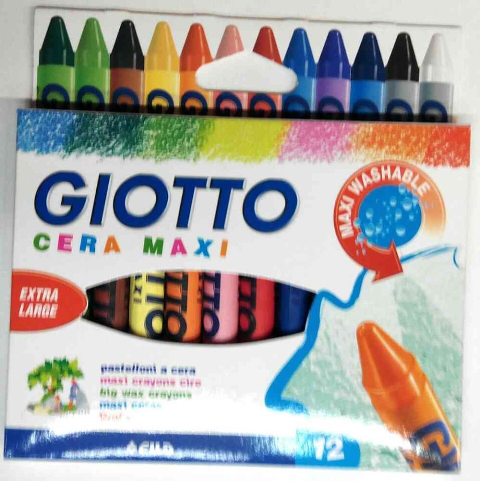 Giotto Cera Maxi Jumbo Mum Boya Askılı Paket 12 Li