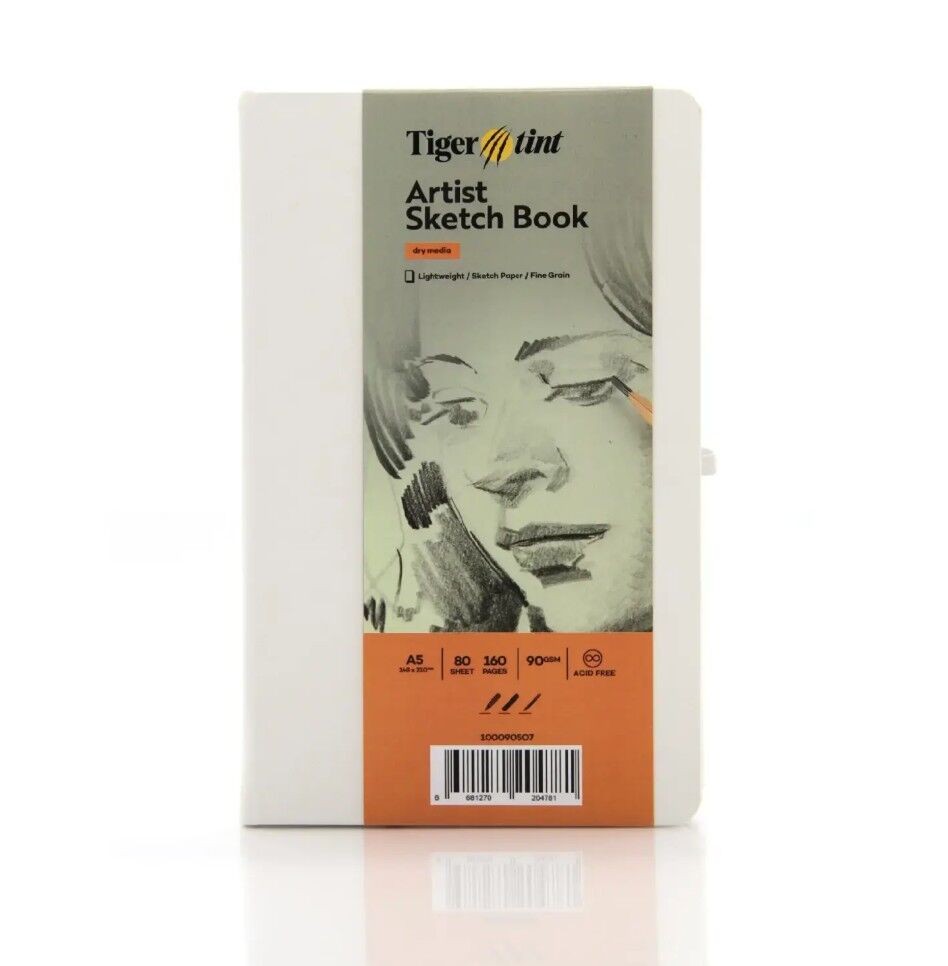 Güven Art Tigertint Eskiz Defteri Sert Kapak 90 Gr A5 80 Yaprak Beyaz