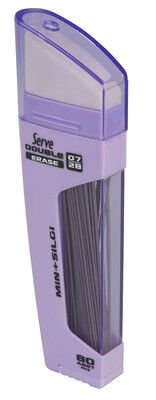 Serve Duble Mekanik Kurşun Kalem Ucu-Silgili 07 Mm Lavanta