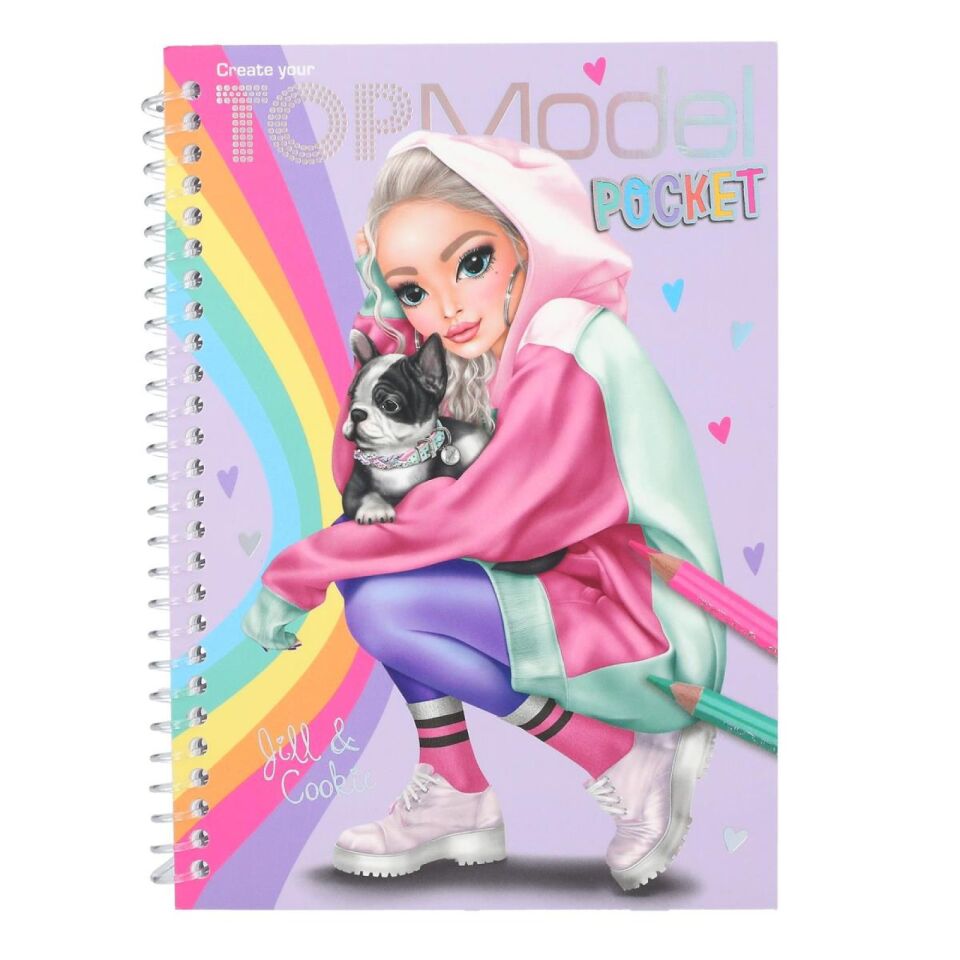 Top Model Köpekli Küçük Tasarım Defteri