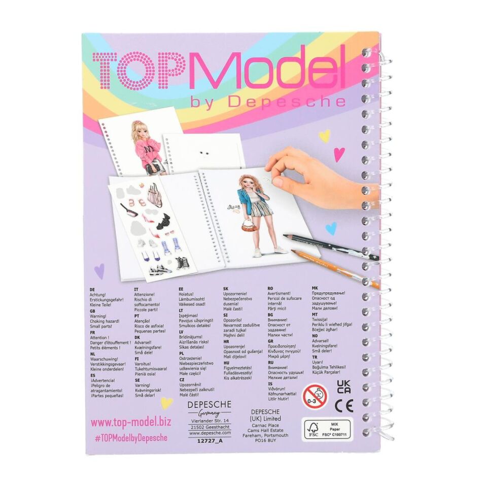 Top Model Köpekli Küçük Tasarım Defteri