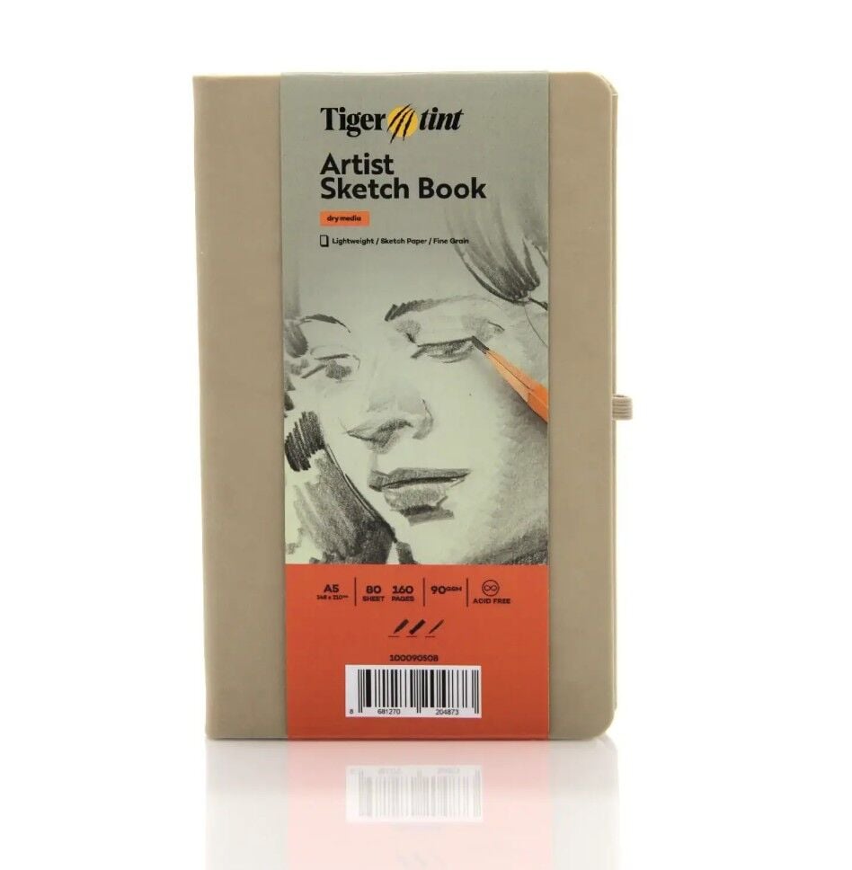 Güven Art Tigertint Eskiz Defteri Sert Kapak 90 Gr A5 80 Yaprak Bej