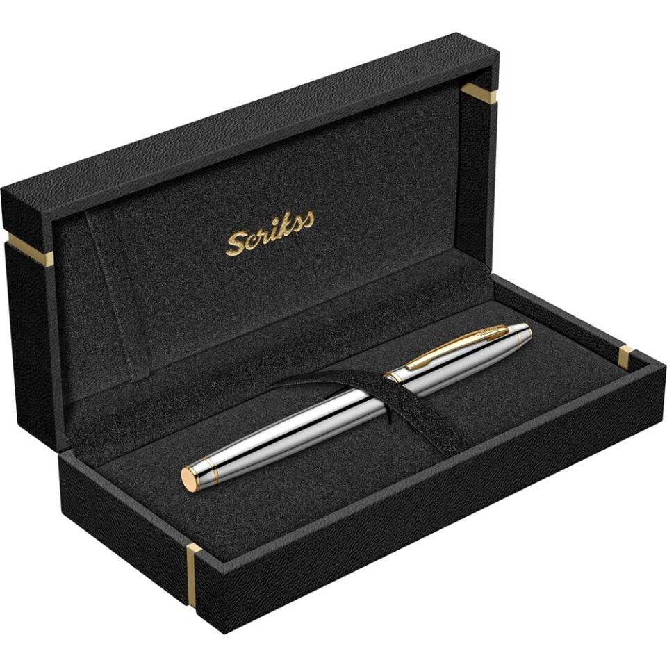 Scrikss 35 Roller Kalem Gold Krom