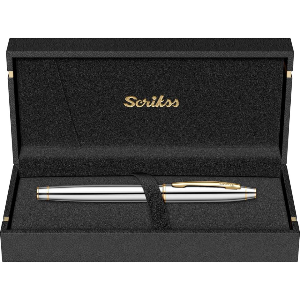 Scrikss 35 Roller Kalem Gold Krom