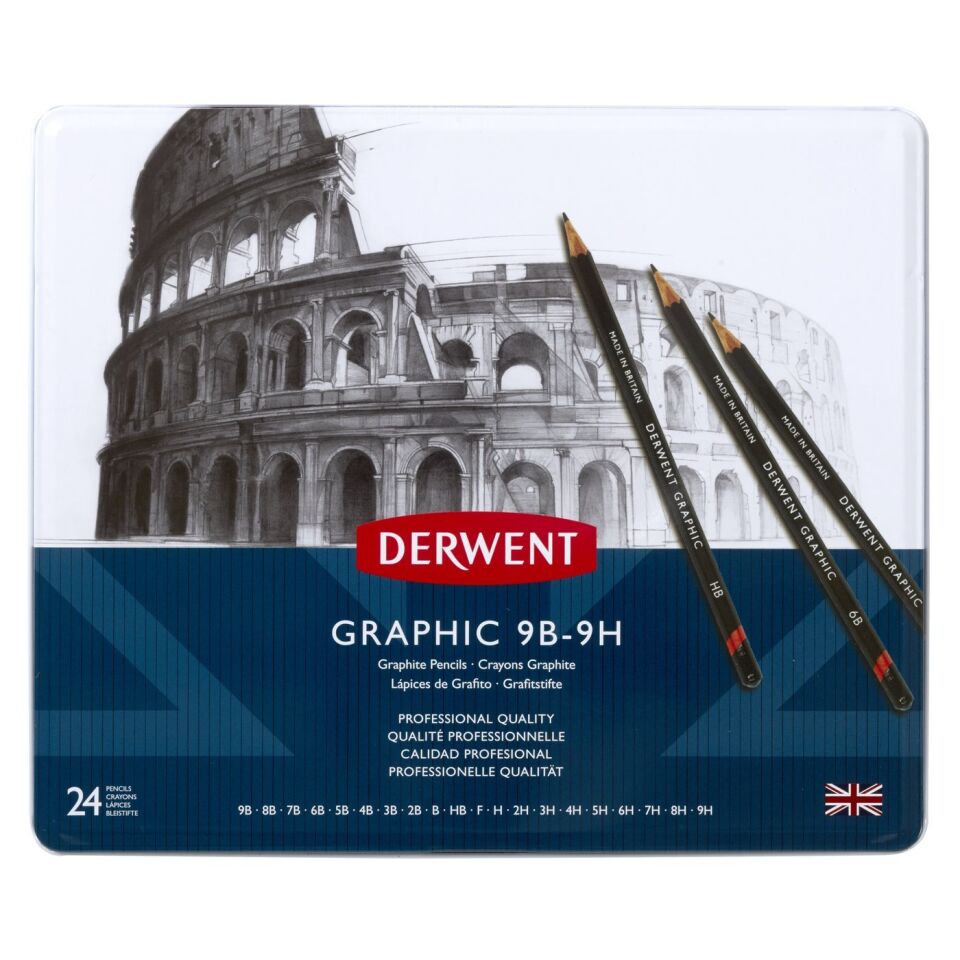 Derwent Graphic Pencil 24 Lü Set Metal Kutu