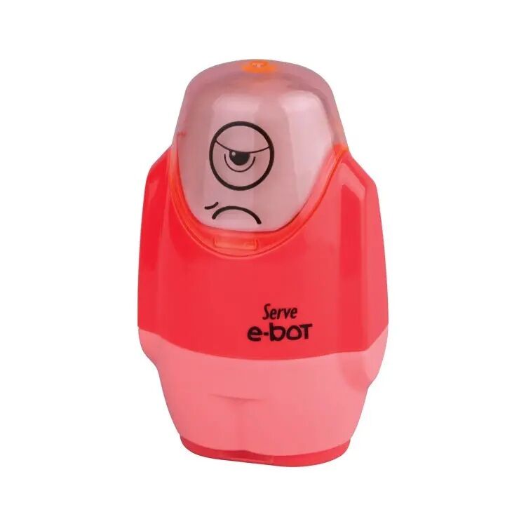 Serve E-Bot Silgili Kalemtraş Kırmızı Tekli