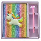 Taros Unick Color Puffy Unicorn Simli Kalemli Defter Set