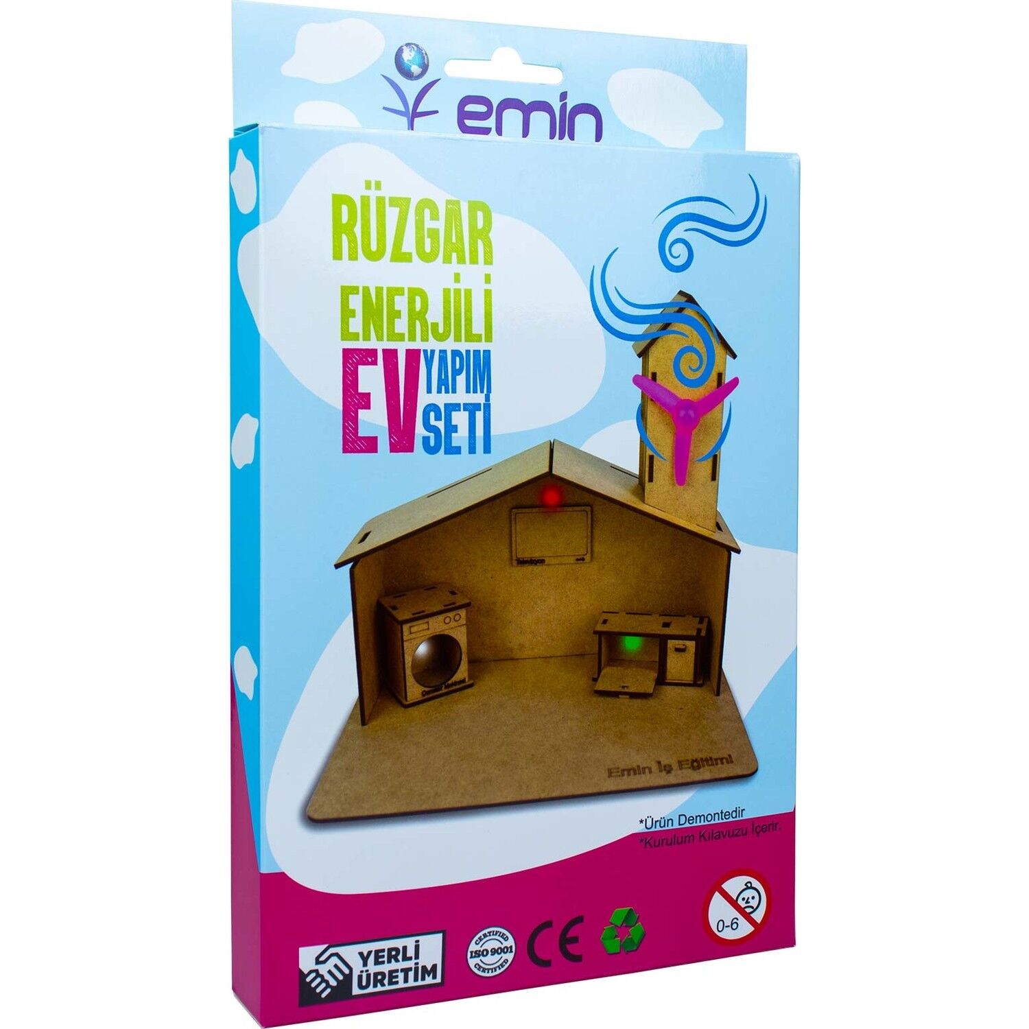 Emin İş Eğitimi Rüzgar Enerjili Ev Yapım Seti