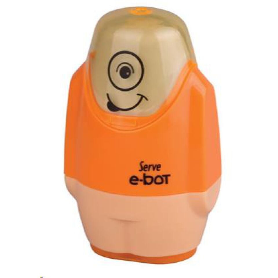 Serve E-Bot Silgili Kalemtraş Turuncu Tekli
