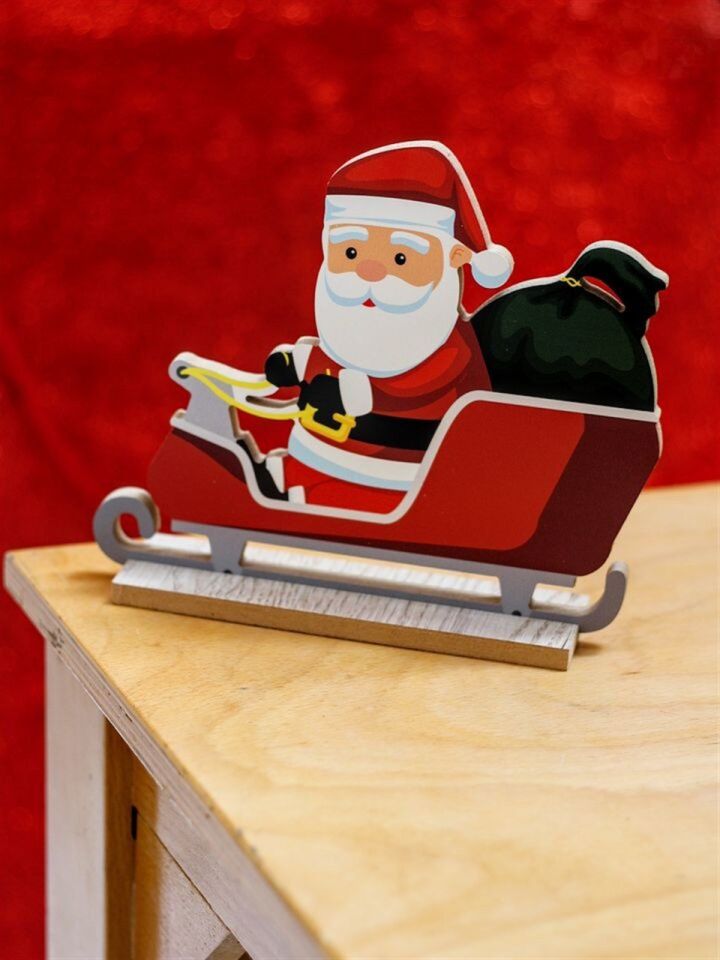 Astaş Ahşap Kızaklı Noel Baba 19.5x5x17.8  Cm