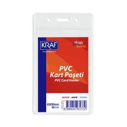 Kraf Kart Poşeti Pvc Dikey 65x95 Mm 100 Lü