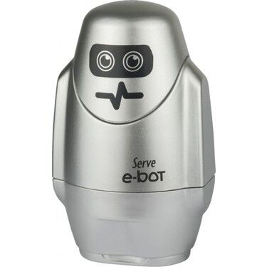 Serve E-Bot Silgili Kalemtraş Metalik Grı Tekli
