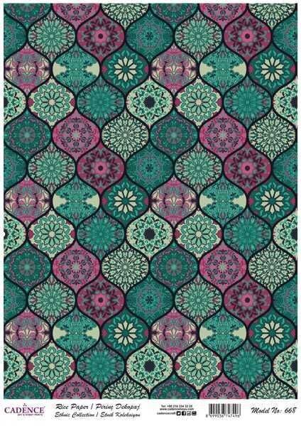 Cadence Pirinç Kağıt Etnik Seri Model 668 30x42