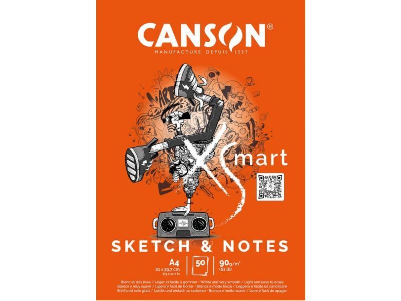 Canson Pad Xsmart Sketch Notes A4 90G 50Sh