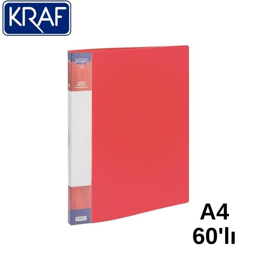 Kraf Sunum Dosyası 60 Lı F60Ak Kırmızı