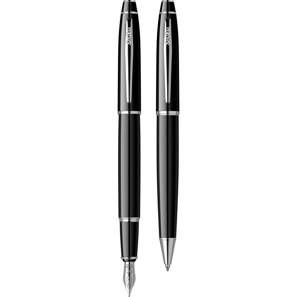 Scrikss 35 Dolmakalem - Tükenmez Kalem 2 Li Set Siyah