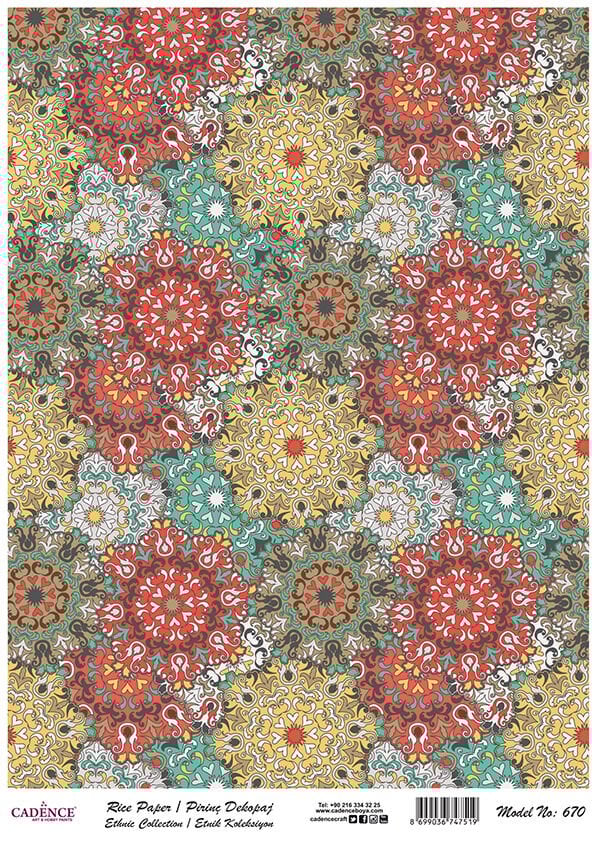 Cadence Pirinç Kağıt Model 670 30X42