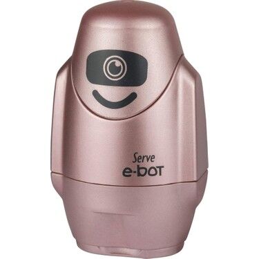Serve E-Bot Silgili Kalemtraş Metalik Roze Tekli