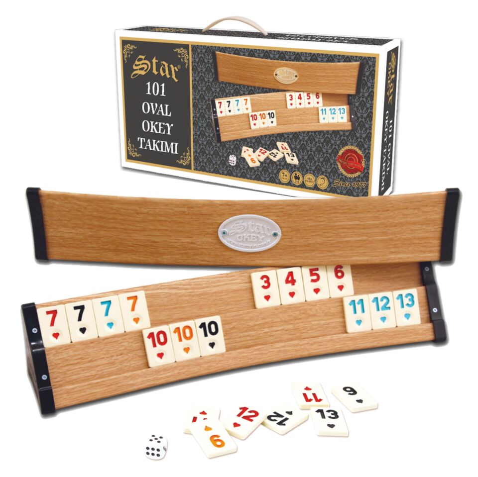 Star 101 Oval Okey Takımı Açık Renk