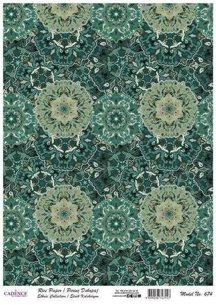 Cadence Pirinç Kağıt Etnik Seri Model 674 30x42