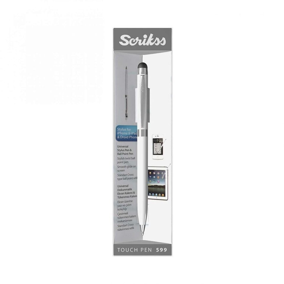 Scrikss 599 Touch Pen Tükenmez Kalem Stylus