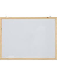 İnter 30x45 Ahşap Çerçeveli Laminant Yüzey Duvara Monte Beyaz Yazı Tahtası