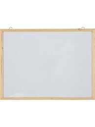 İnter 30x45 Ahşap Çerçeveli Laminant Yüzey Duvara Monte Beyaz Yazı Tahtası