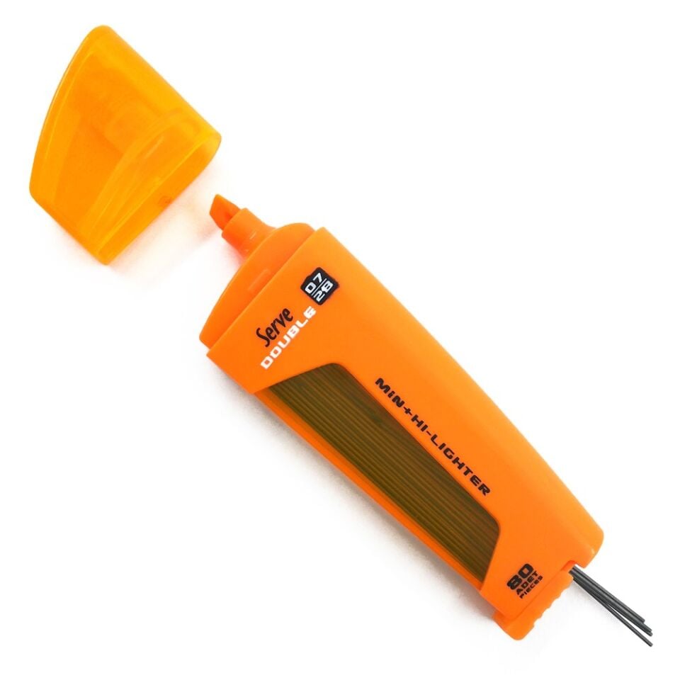 Serve Duble Mekanik Kurşun Kalem Ucu-Fosforlu Kalem 07 Mm Turuncu