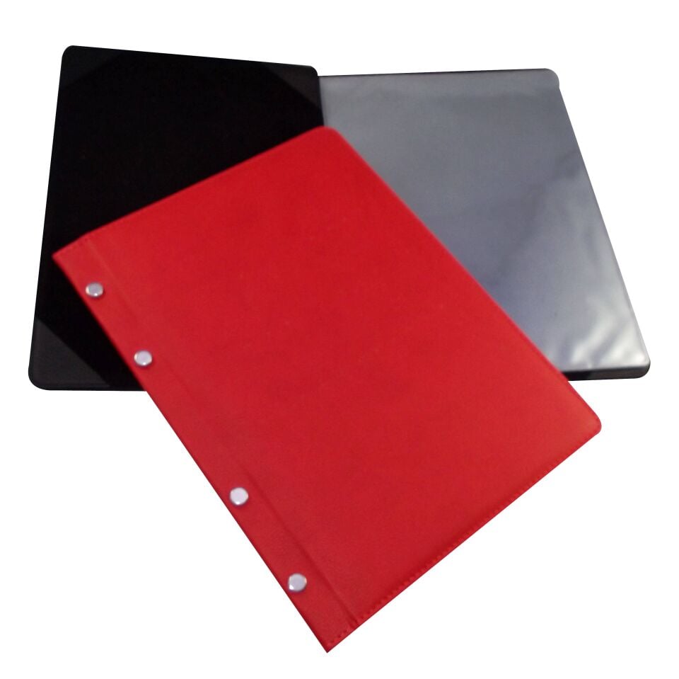 Özkan Menü Kabı A4 Lüks Lacivert 4 Cepli