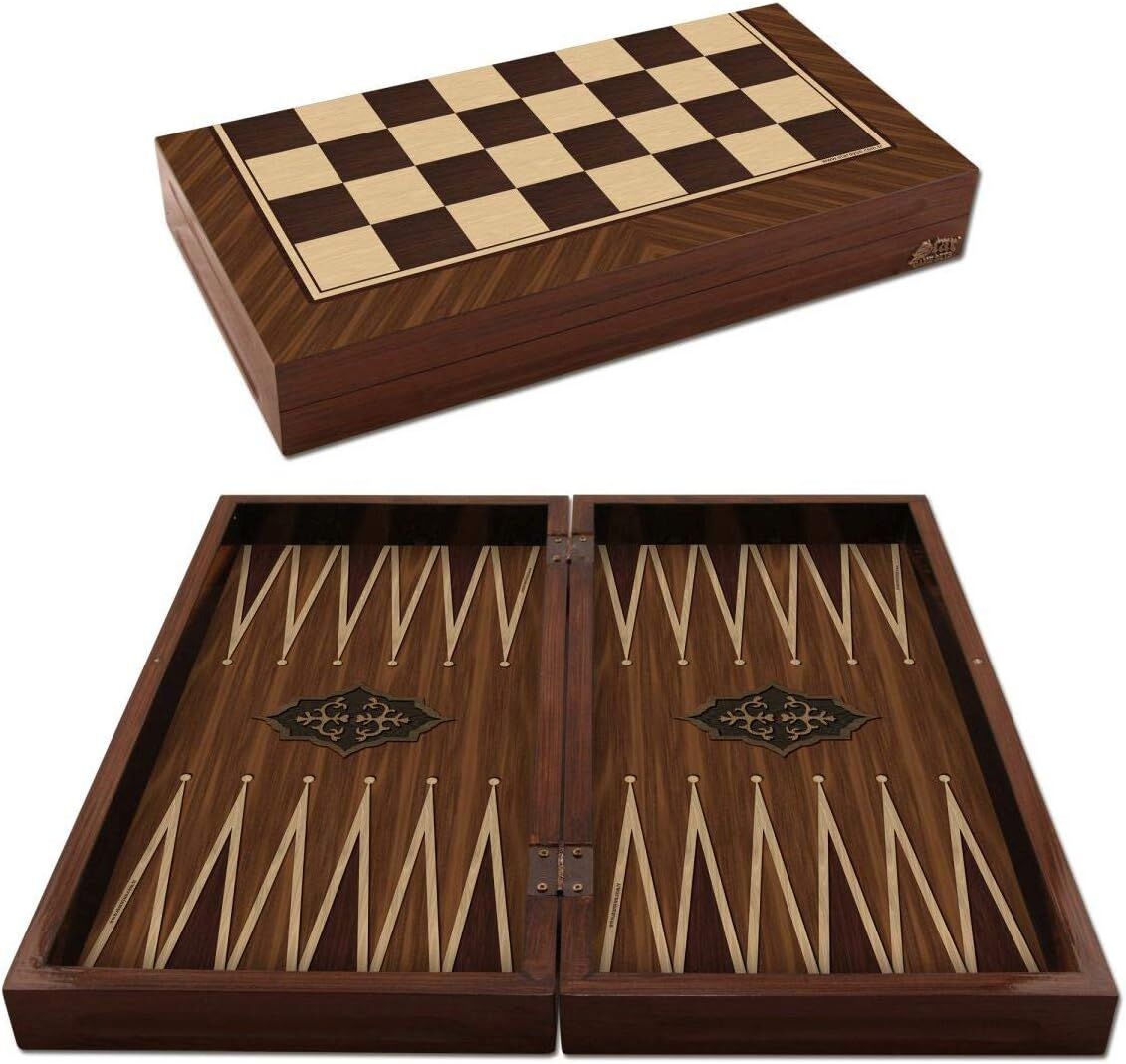 Star Antik Ceviz Tavla Takımı