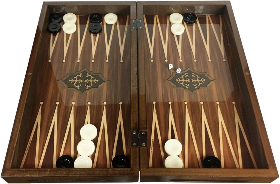 Star Antik Ceviz Tavla Takımı