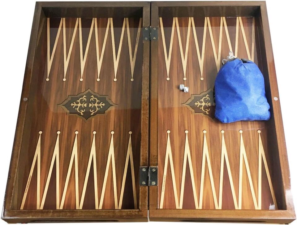 Star Antik Ceviz Tavla Takımı