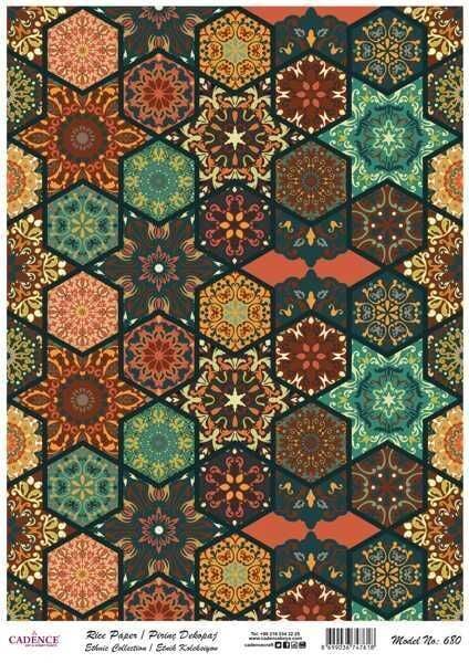 Cadence Pirinç Kağıt Etnik Seri Model 680 30x42