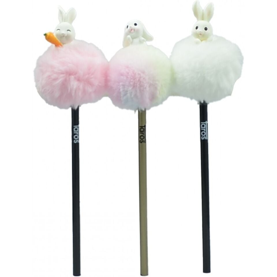 Taros Unick Color Tavşan Tepeli Pon Pon Kurşun Kalem