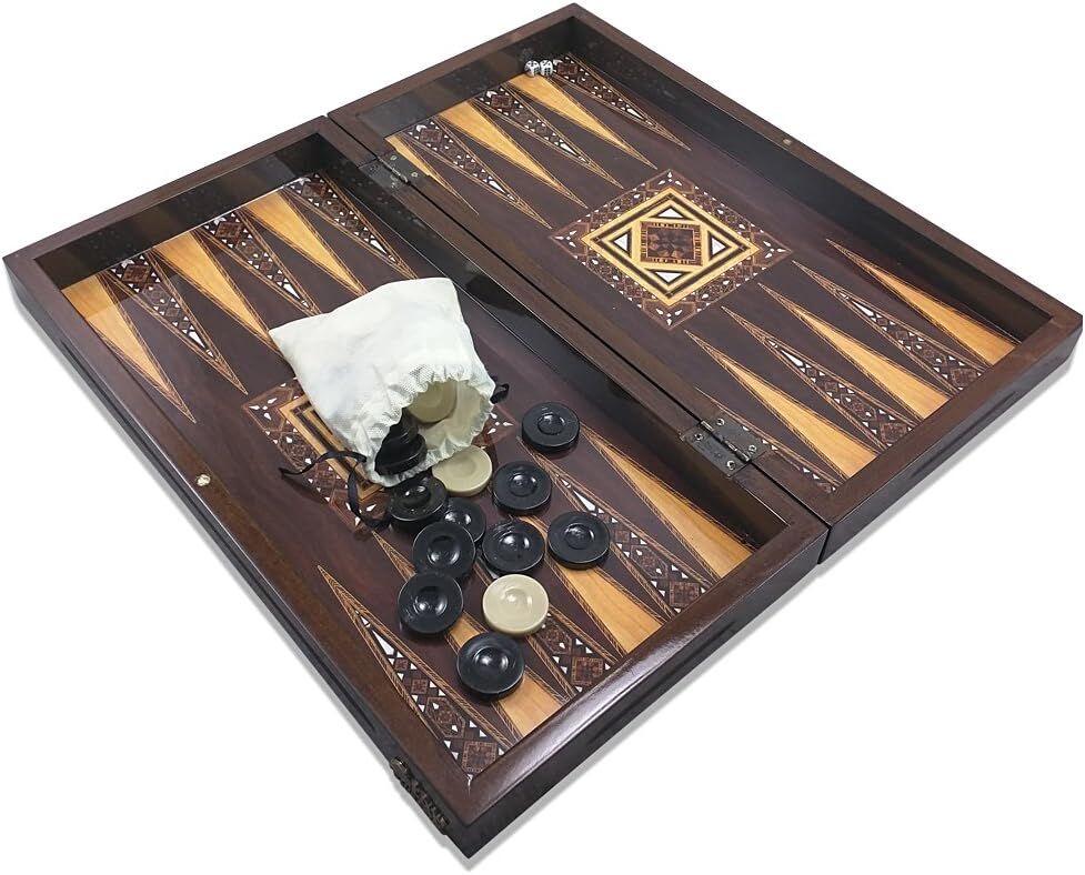 Star Antik Mozaik Sedef Tavla Takımı