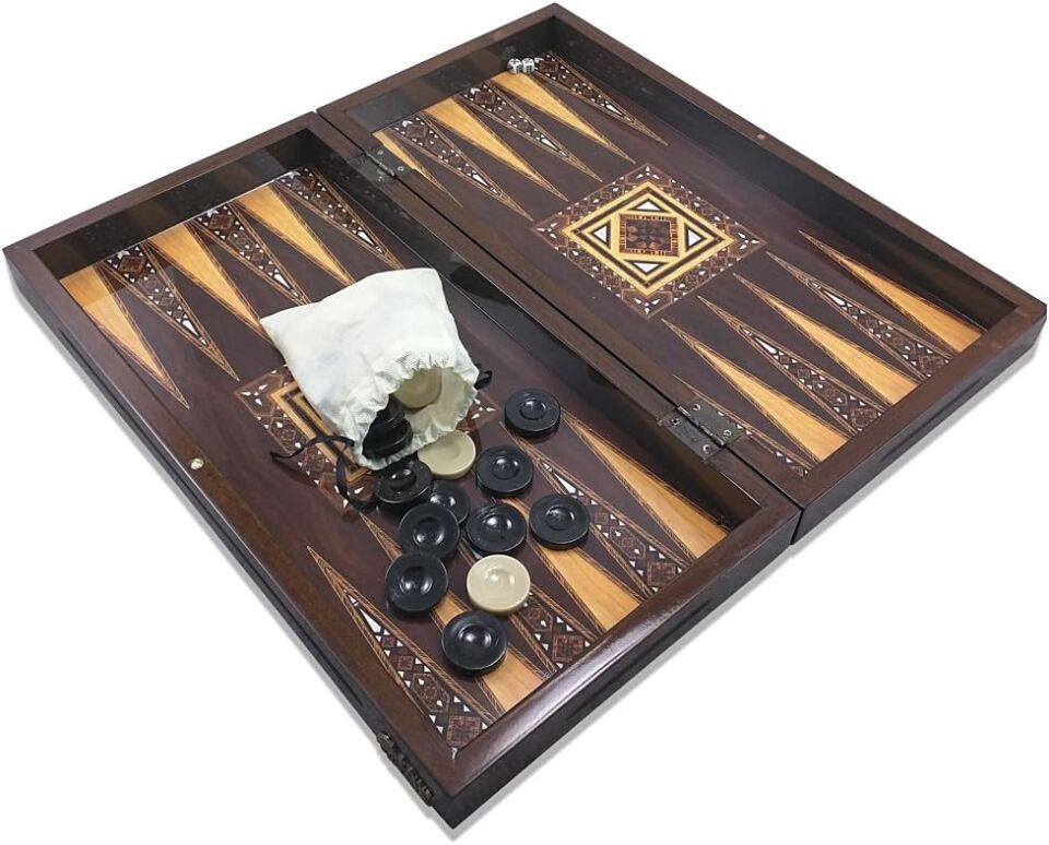 Star Antik Mozaik Sedef Tavla Takımı