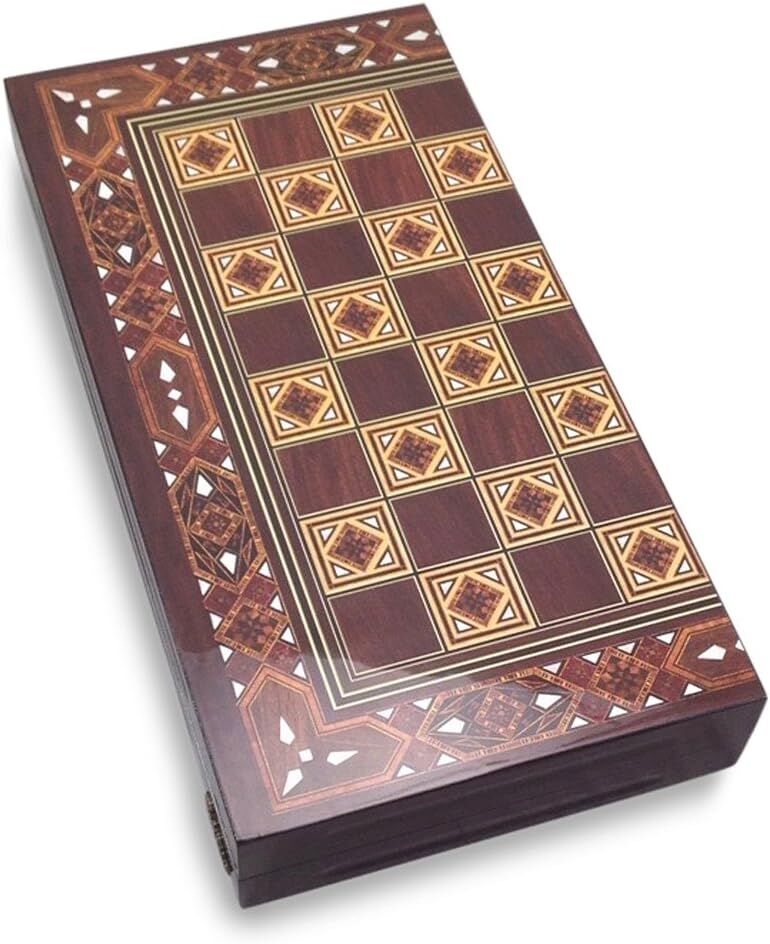 Star Antik Mozaik Sedef Tavla Takımı