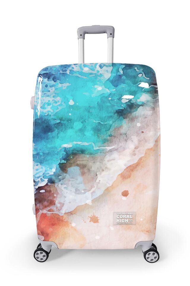 Yaygan Coral High Renkli Desenli Valiz NO2  Set 16813-2