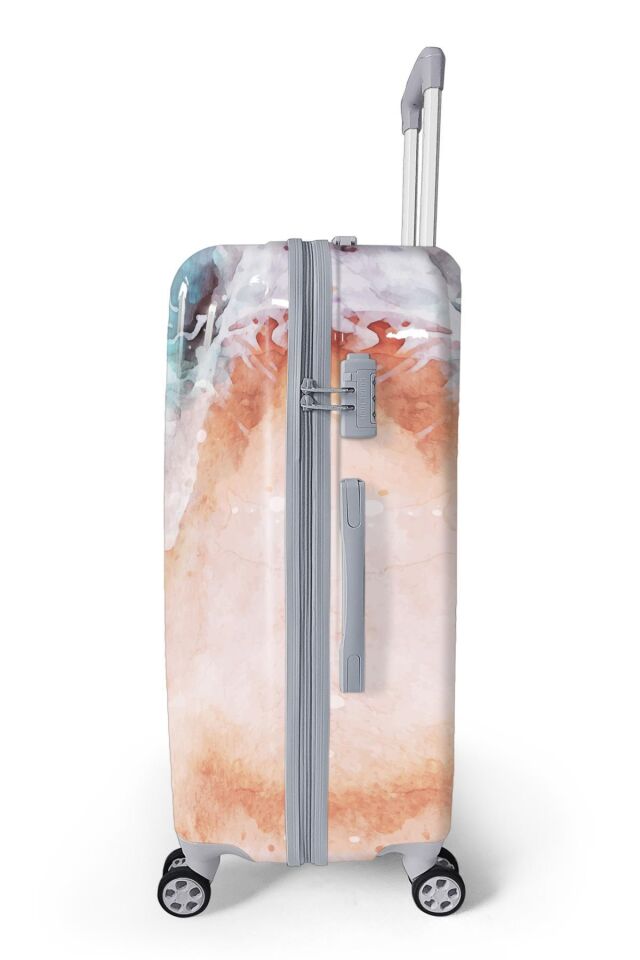 Yaygan Coral High Renkli Desenli Valiz NO2  Set 16813-2