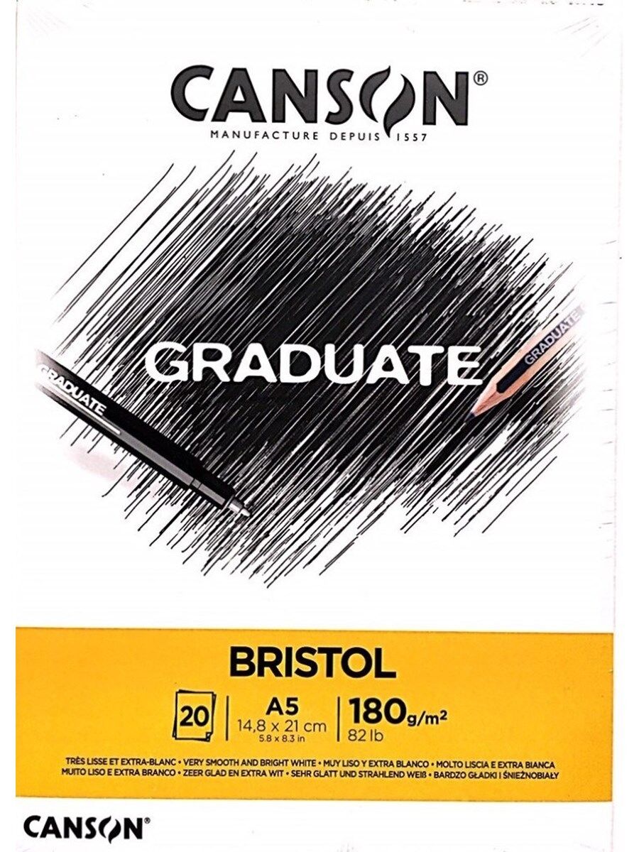 Canson Pad Cangrad Bristol 20S A5 180 Gr