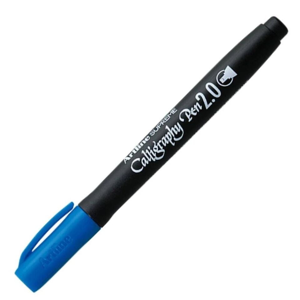 Artline Supreme Calligraphy Pen 2.0 Kaligrafi Kalemi Uç:2,0mm Mavi
