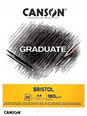 Canson Pad Cangrad Bristol 20S A4 180 Gr