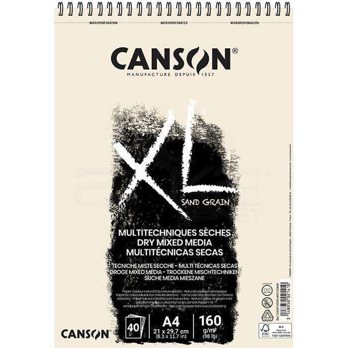 Canson Spp Can Xl Sand Grain Nat 40S A4 160 Gr
