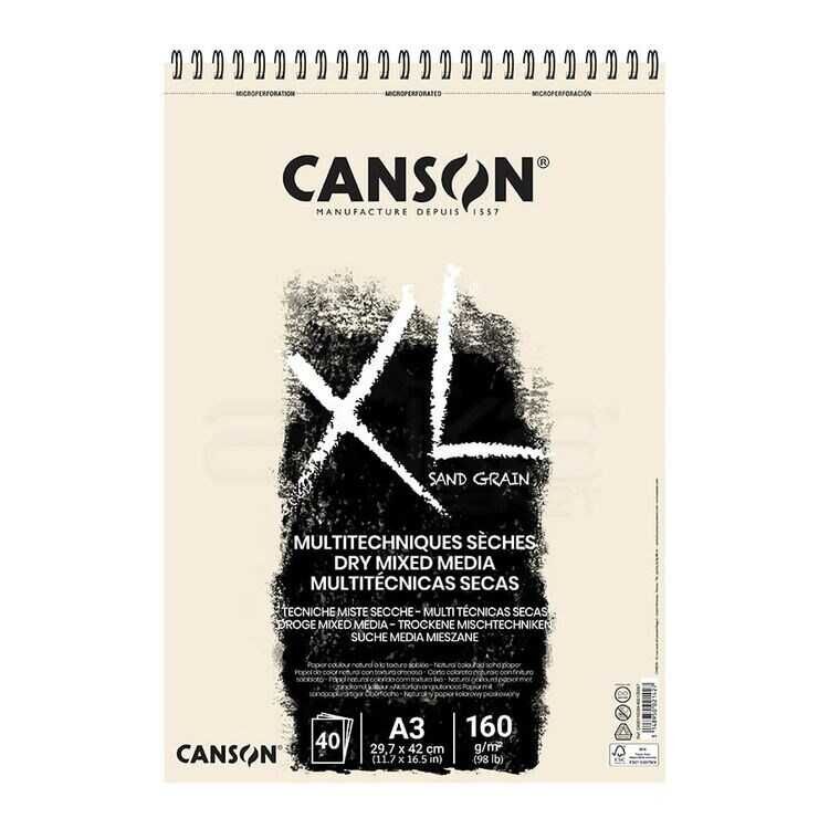 Canson Spp Can Xl Sand Grain Nat 40S A3 160 Gr