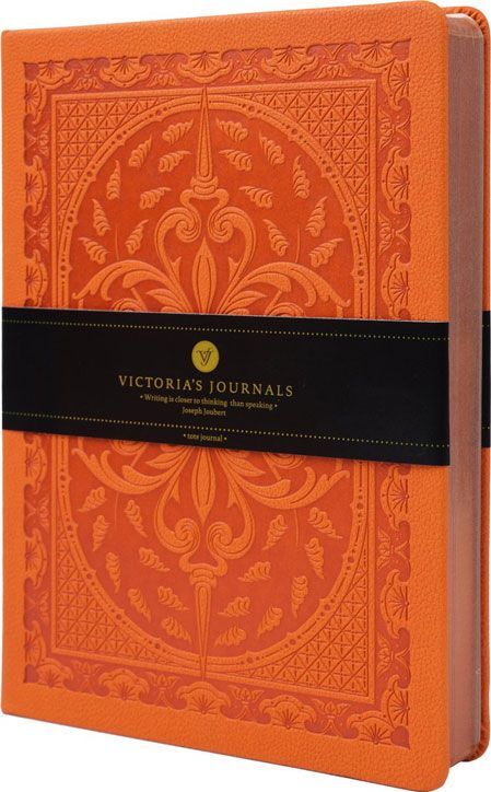 Victoria's Journals Defter 14X20 Vintage Old Book Turuncu 80 Gr 160 Yaprak Çizgili