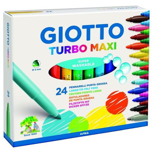 Giotto Turbo Maxi Keçeli Boya 24 Lü Kutu